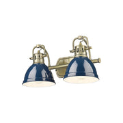 Duncan 2-Light Bath Vanity Light in Aged Brass