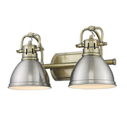 Duncan 2-Light Bath Vanity Light in Aged Brass
