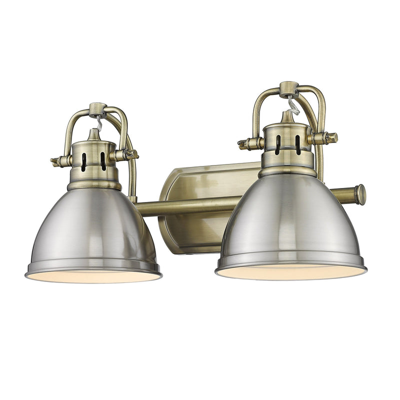 Duncan 2-Light Bath Vanity Light in Aged Brass