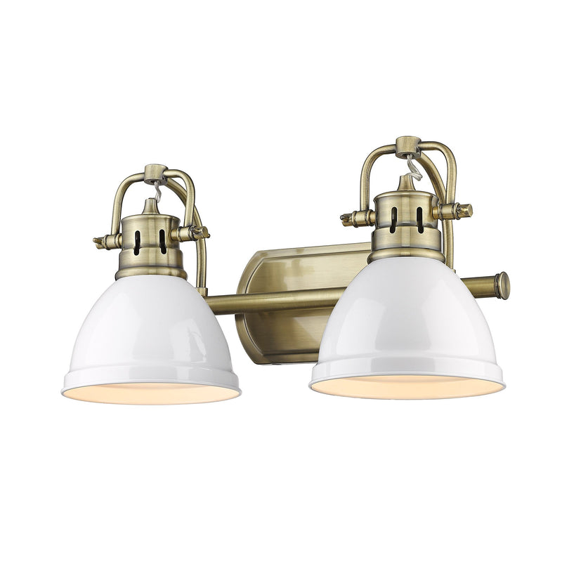 Duncan 2-Light Bath Vanity Light in Aged Brass
