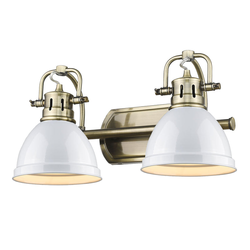 Duncan 2-Light Bath Vanity Light in Aged Brass