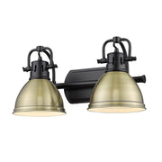 Duncan 2-Light Bath Vanity Light in Matte Black