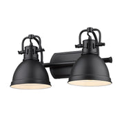 Duncan 2-Light Bath Vanity Light in Matte Black