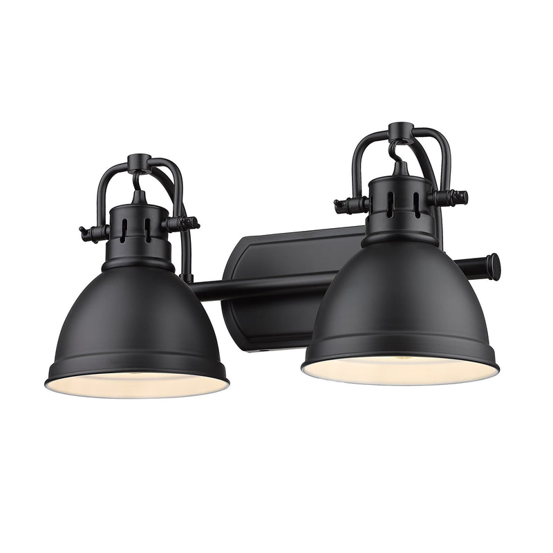 Duncan 2-Light Bath Vanity Light in Matte Black