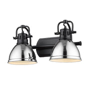 Duncan 2-Light Bath Vanity Light in Matte Black
