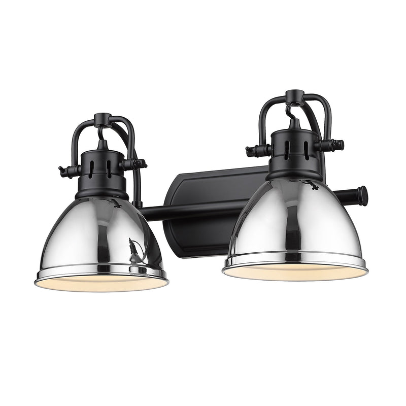 Duncan 2-Light Bath Vanity Light in Matte Black