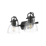 Duncan 2-Light Bath Vanity Light in Matte Black