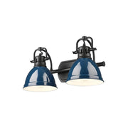 Duncan 2-Light Bath Vanity Light in Matte Black