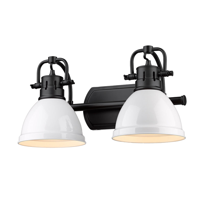 Duncan 2-Light Bath Vanity Light in Matte Black