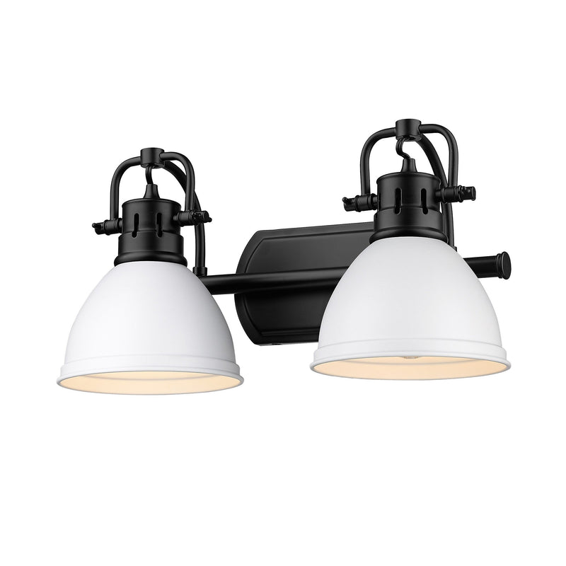 Duncan 2-Light Bath Vanity Light in Matte Black