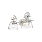 Duncan 2-Light Bath Vanity Light in Pewter