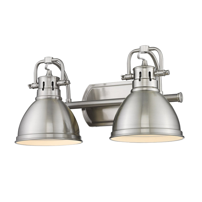 Duncan 2-Light Bath Vanity Light in Pewter