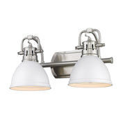 Duncan 2-Light Bath Vanity Light in Pewter