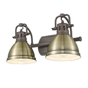 Duncan 2-Light Bath Vanity Light in Rubbed Bronze