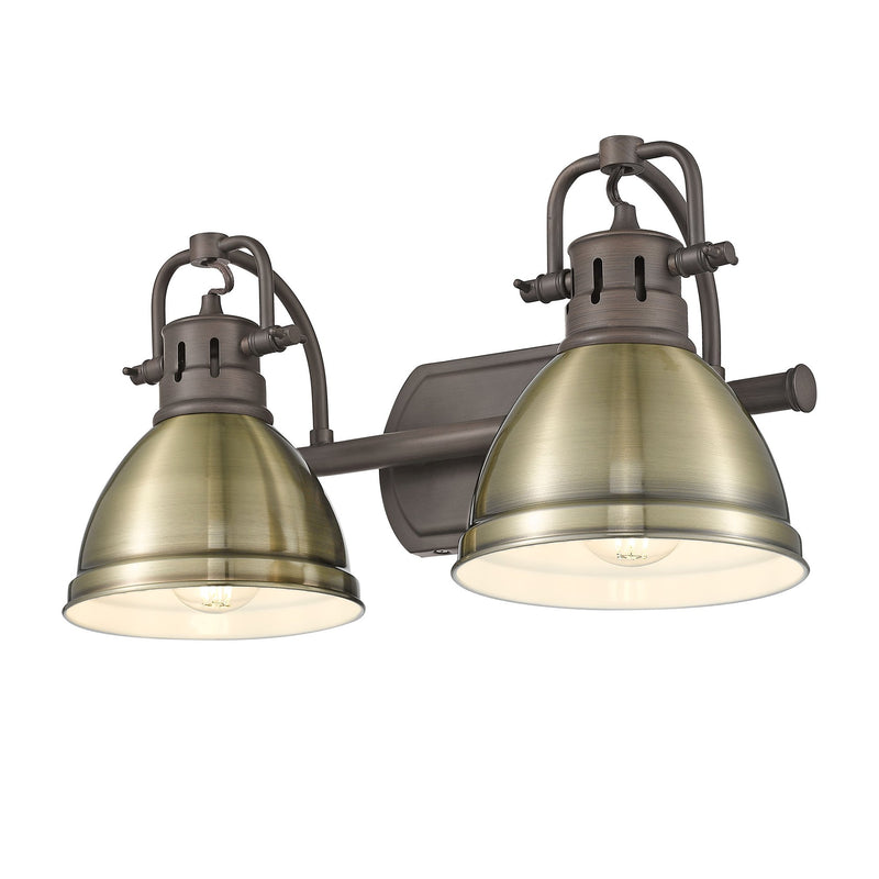 Duncan 2-Light Bath Vanity Light in Rubbed Bronze