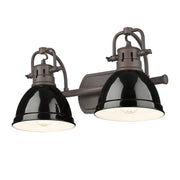 Duncan 2-Light Bath Vanity Light in Rubbed Bronze