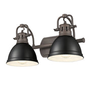 Duncan 2-Light Bath Vanity Light in Rubbed Bronze