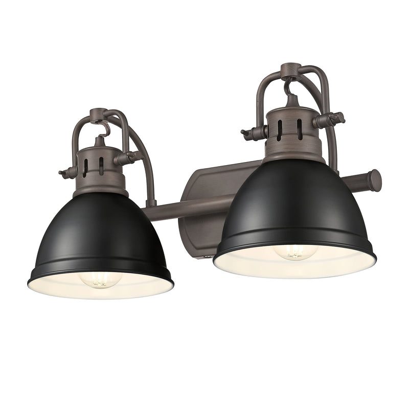 Duncan 2-Light Bath Vanity Light in Rubbed Bronze