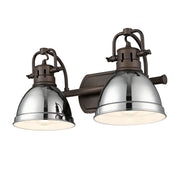Duncan 2-Light Bath Vanity Light in Rubbed Bronze