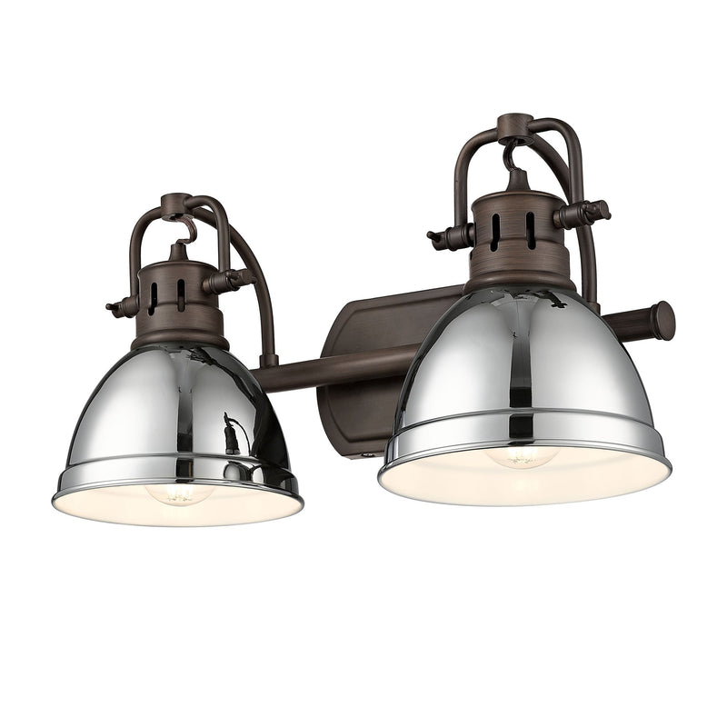 Duncan 2-Light Bath Vanity Light in Rubbed Bronze
