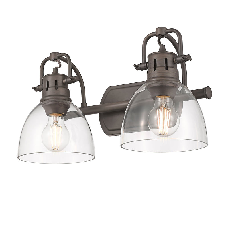 Duncan 2-Light Bath Vanity Light in Rubbed Bronze