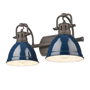 Duncan 2-Light Bath Vanity Light in Rubbed Bronze