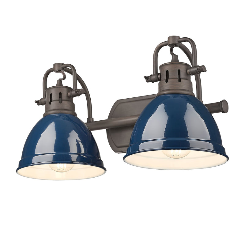 Duncan 2-Light Bath Vanity Light in Rubbed Bronze