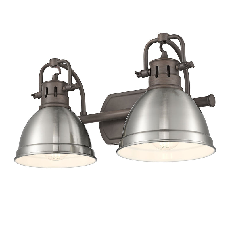 Duncan 2-Light Bath Vanity Light in Rubbed Bronze