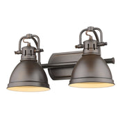 Duncan 2-Light Bath Vanity Light in Rubbed Bronze