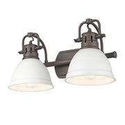 Duncan 2-Light Bath Vanity Light in Rubbed Bronze