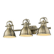 Duncan 3-Light Bath Vanity Light in Aged Brass