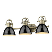 Duncan 3-Light Bath Vanity Light in Aged Brass