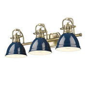 Duncan 3-Light Bath Vanity Light in Aged Brass
