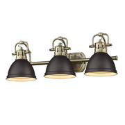 Duncan 3-Light Bath Vanity Light in Aged Brass