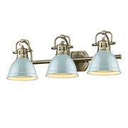 Duncan 3-Light Bath Vanity Light in Aged Brass