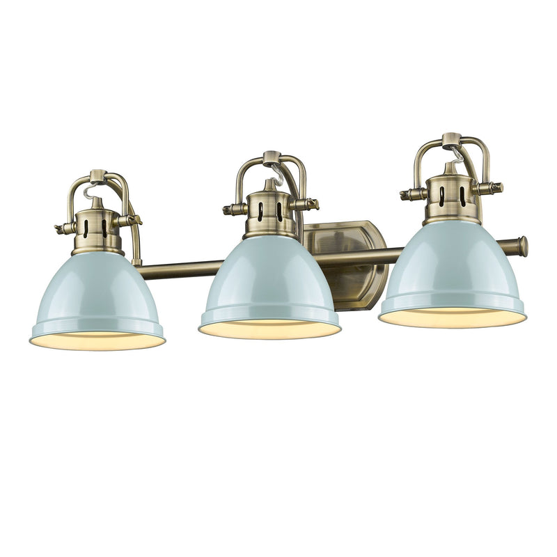 Duncan 3-Light Bath Vanity Light in Aged Brass