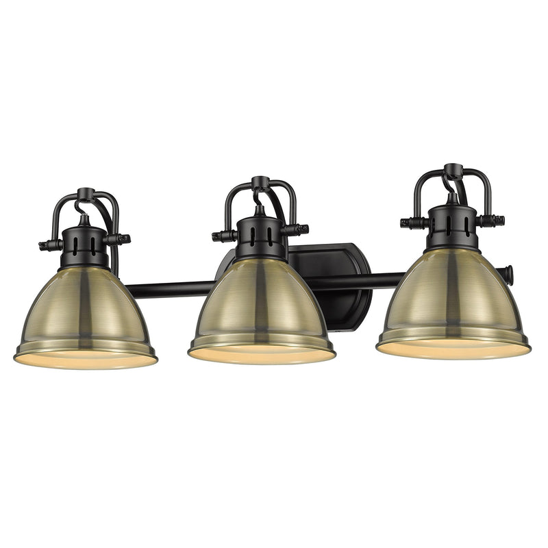 Duncan 3-Light Bath Vanity Light in Matte Black