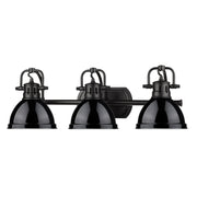 Duncan 3-Light Bath Vanity Light in Matte Black