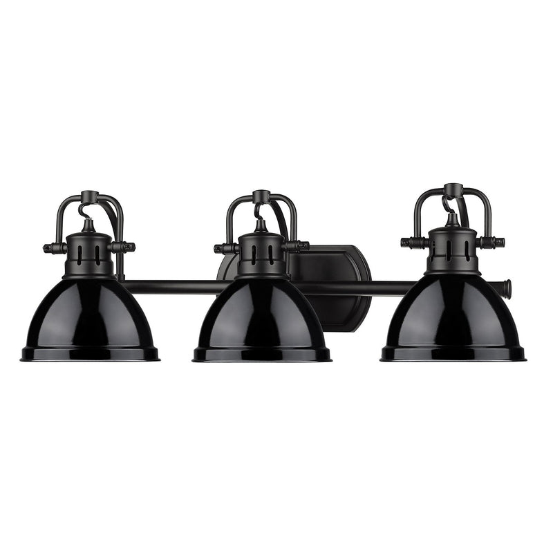 Duncan 3-Light Bath Vanity Light in Matte Black