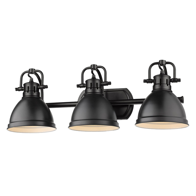 Duncan 3-Light Bath Vanity Light in Matte Black