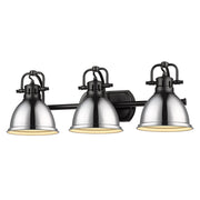 Duncan 3-Light Bath Vanity Light in Matte Black