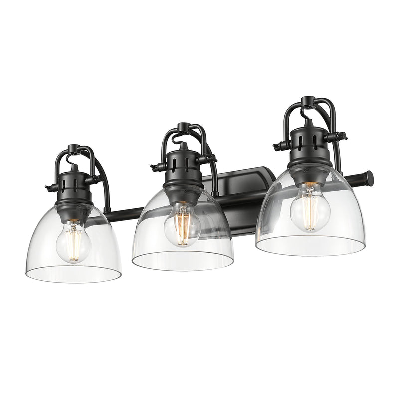 Duncan 3-Light Bath Vanity Light in Matte Black