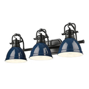 Duncan 3-Light Bath Vanity Light in Matte Black