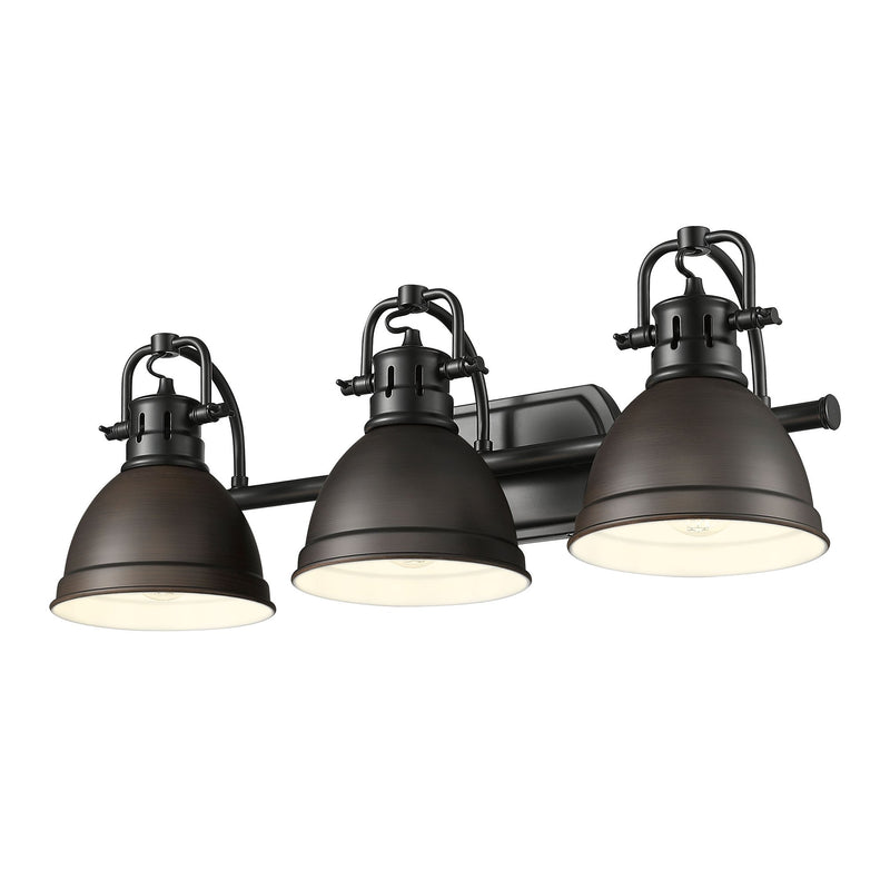 Duncan 3-Light Bath Vanity Light in Matte Black