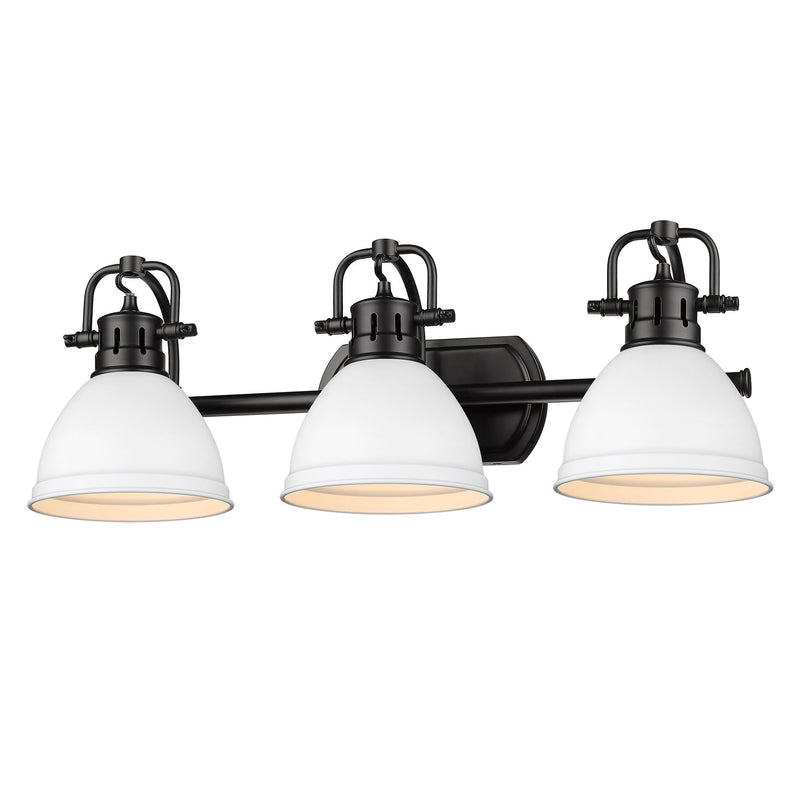 Duncan 3-Light Bath Vanity Light in Matte Black