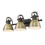 Duncan 3-Light Bath Vanity Light in Rubbed Bronze