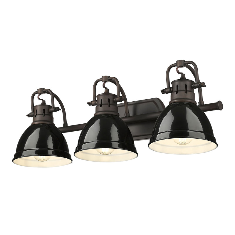 Duncan 3-Light Bath Vanity Light in Rubbed Bronze
