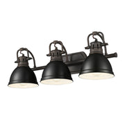 Duncan 3-Light Bath Vanity Light in Rubbed Bronze
