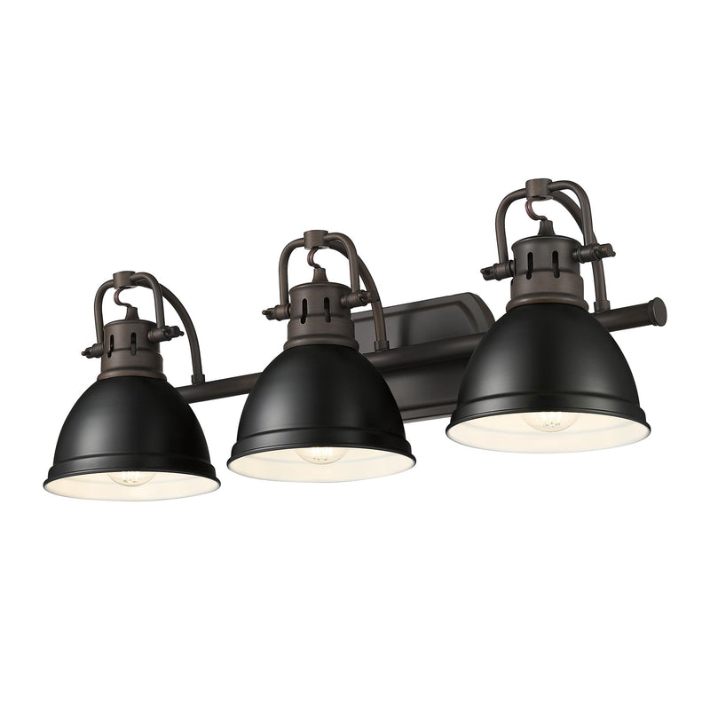 Duncan 3-Light Bath Vanity Light in Rubbed Bronze