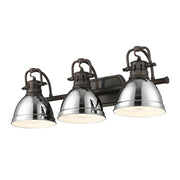 Duncan 3-Light Bath Vanity Light in Rubbed Bronze
